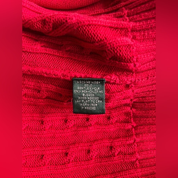 Lauren Ralph Lauren Women’s Red Full Zip Long Sleeve Pockets Sweater Size XS - Picture 11 of 13